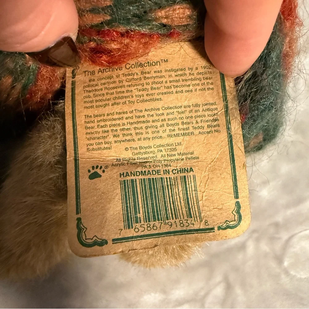 VNTG Boyds Bears Plush Aunt Fanny Fremont Fall Autumn Bear Retired 8” 1990’s NWT